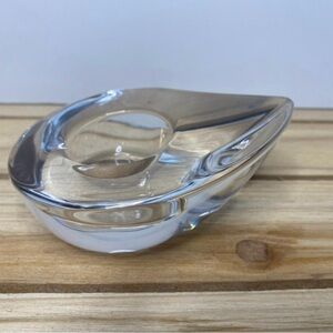 Orrefors Kostaboda Clear Glass Candle Holder